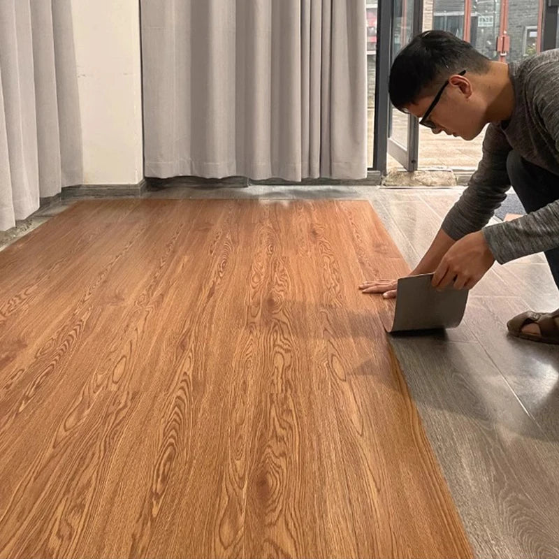 36pc Self-adhesive Wood Grain Floor Wall Sticker Modern Style PVC Living Room Toilet Kitchen Home Floor Decor Waterproof Sticker