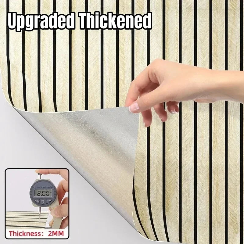 Carta da Parati Autoadesiva Effetto Listelli Legno | Peel & Stick Impermeabile