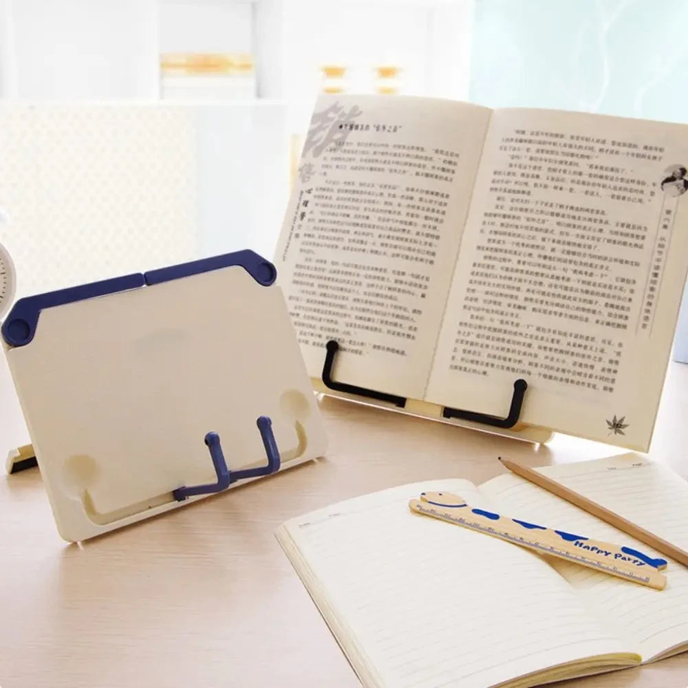 1 PC Lightweight Adjustable Portable Book Stand，  for Reading,  Music Score, Drawing, and More - Durable Plastic Construction