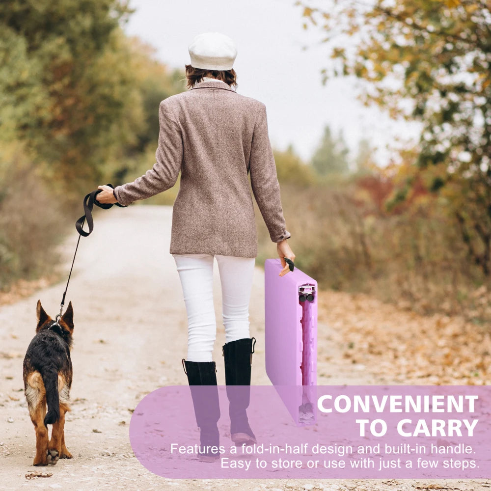 125cm Duty Adjustable Height Folding Table with Handle135KG Weight Capacity for Camping Picnic Parties Home  Indoor Outdoor