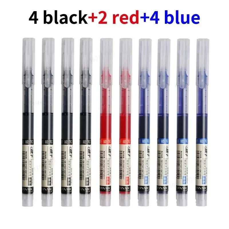 10 Pcs Color Gel pens.Quick Drying Large Capacity，0.5mm, suitable for Students, Note-taking, Marking, Drawing, Bookkeeping.