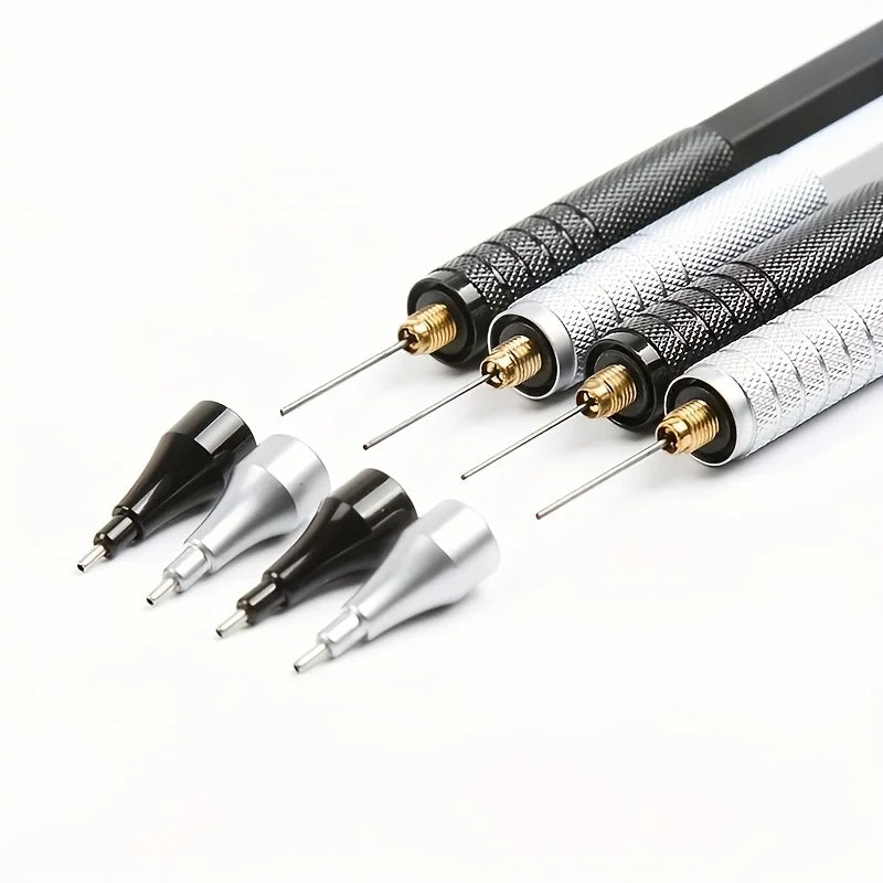 0.3/0.5/0.7/0.9/2.0mm Mechanical Pencil Low Center of Gravity Metal Drawing Special Pencil Office Write Art Supplies for School