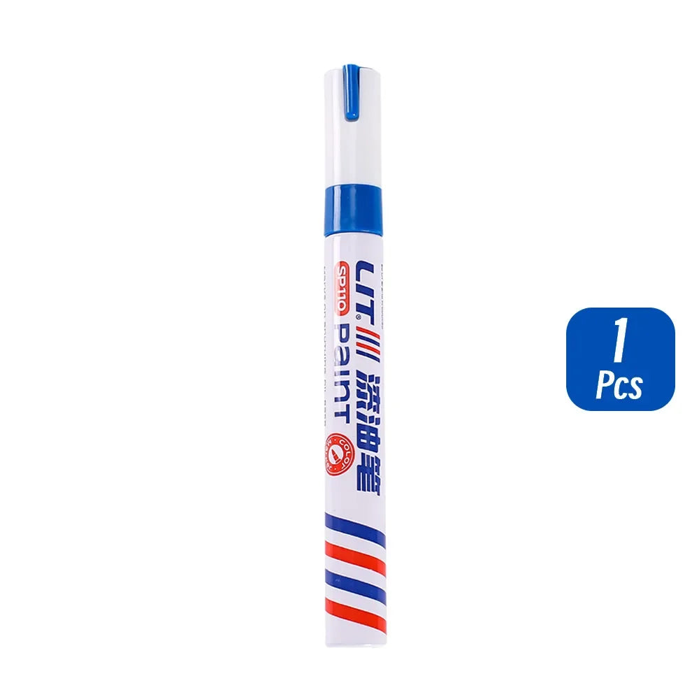 3mm 10p Colorful 8 Colors Permanent Paint Marker Waterproof White Markers tire tread rubber fabric Paint metal Paint Marker Pens