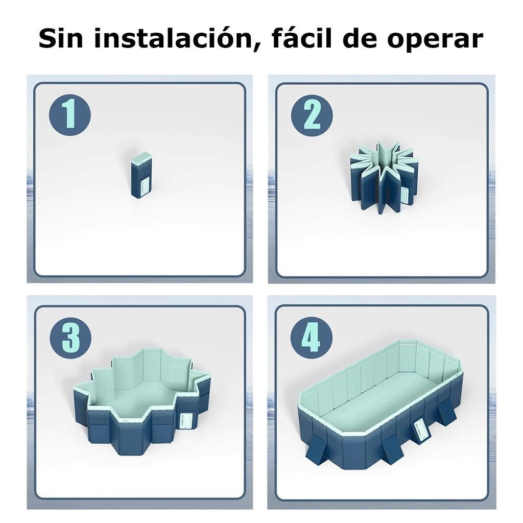 Piscina Pieghevole Outdoor – Senza Gonfiaggio, Resistente, Uso Esterno