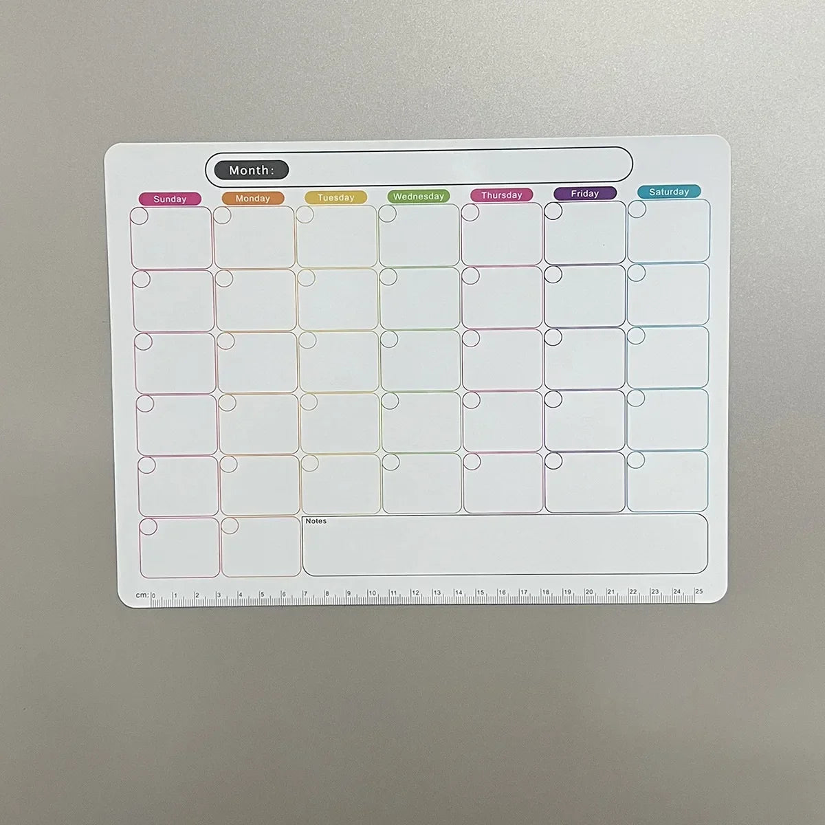 A refrigerator magnet ,monthly and weekly planner, magnetic calendar sticker, soft magnetic note sticker, message board