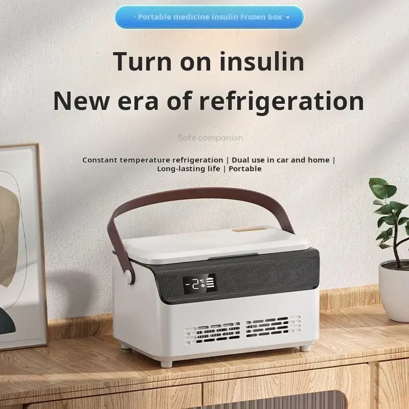 13600mAH*2 Insulin Cooler Mini Medicine Portable Refrigerator Smart Temperature Control LCD Display Medical Fridge for Travel