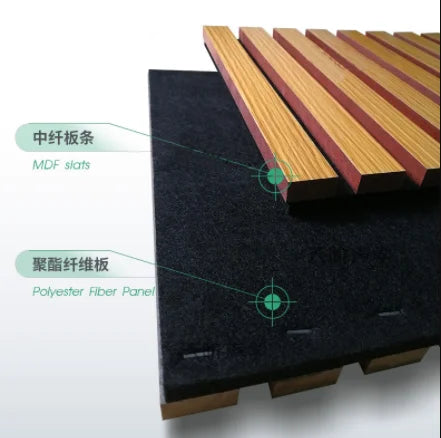 Oak surface polyester fiber sound insulation wall panel sound insulation board wood board