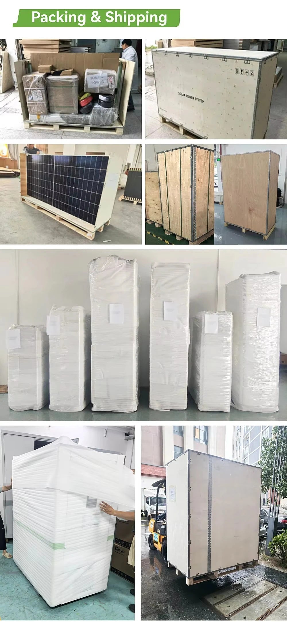 10kw 15kw 20kw 25kw Inverter All in One 50kwh 100kwh 200kwh Lithium Ion Battery Hybrid Home Solar Power System With Solar Panels