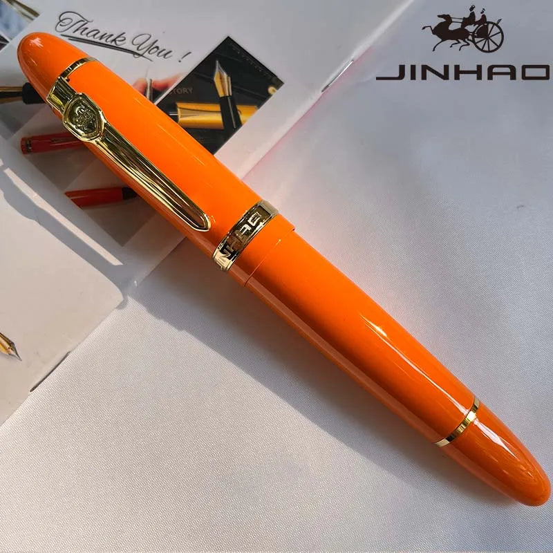 1 PCS JINHAO 159 Classic Design SIlver Trim Calligraphy Iridium Business Pen With Converter