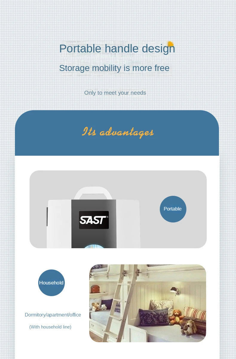 Mini Frigo 10L Portatile – Frigorifero per Auto, Casa e Cosmetici