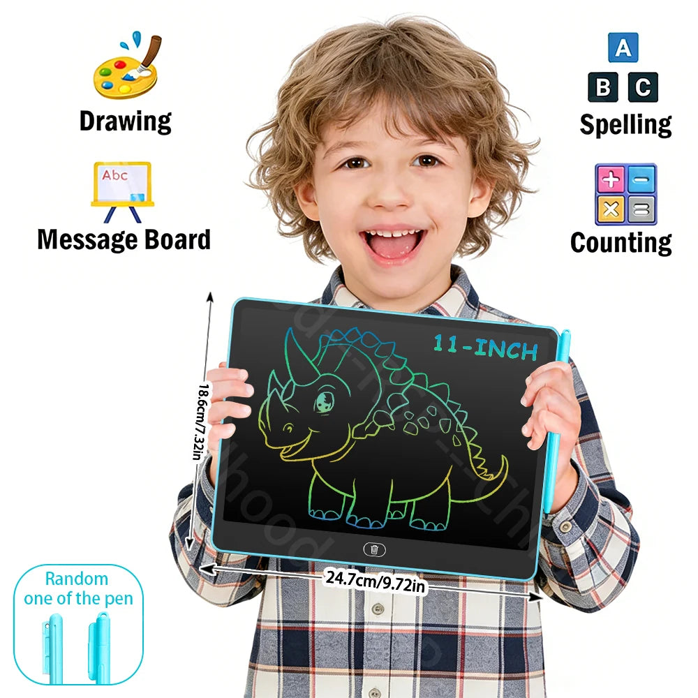 11/13/16 Inch LCD Drawing tablet Writing Board Kids Doodle Painting Handwriting Pads Toys for 3 4 5 6 7 8 Years Girls Boys Gifts
