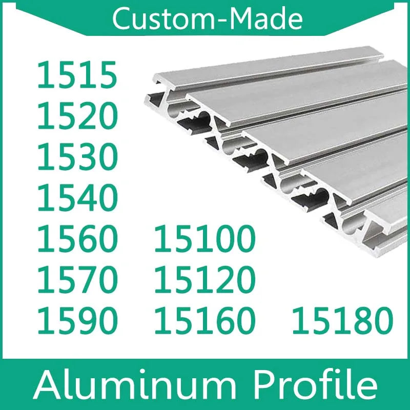 1515 1520 1530 1540 1560 1570 1590 15120 15160 15180 Aluminum Profile Framework Linear Rail Extrusion CNC 3D Printer Parts DIY