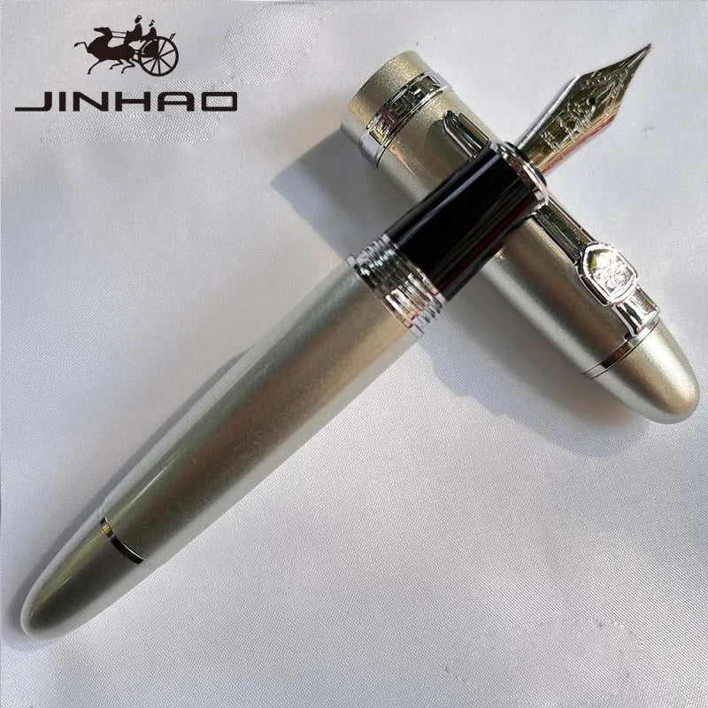1 PCS JINHAO 159 Classic Design SIlver Trim Calligraphy Iridium Business Pen With Converter