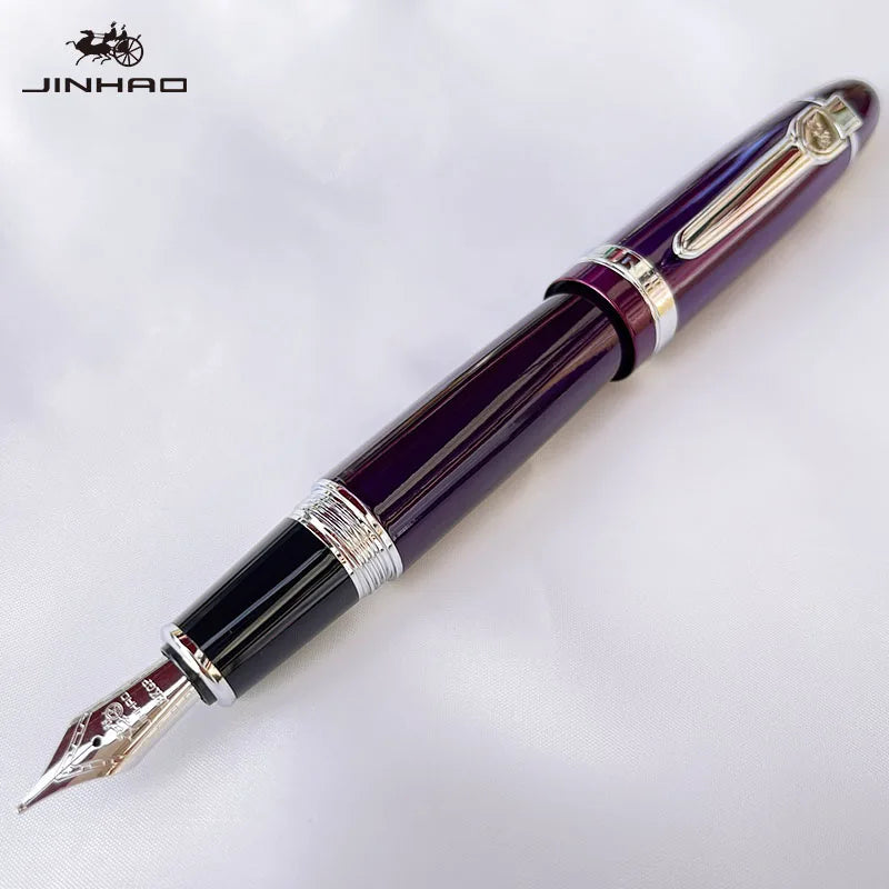 1 PCS JINHAO 159 Classic Design SIlver Trim Calligraphy Iridium Business Pen With Converter
