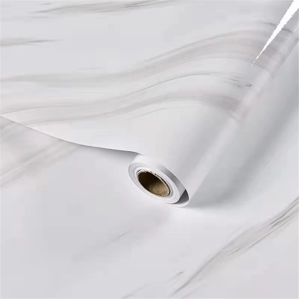 60/70/80cm Width Kitchen Wallpaper Peel and Stick Countertops Covers Waterproof Marble Self Adhesive Wall Papers Decorative Film