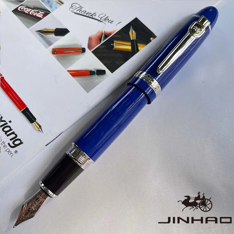 1 PCS JINHAO 159 Classic Design SIlver Trim Calligraphy Iridium Business Pen With Converter