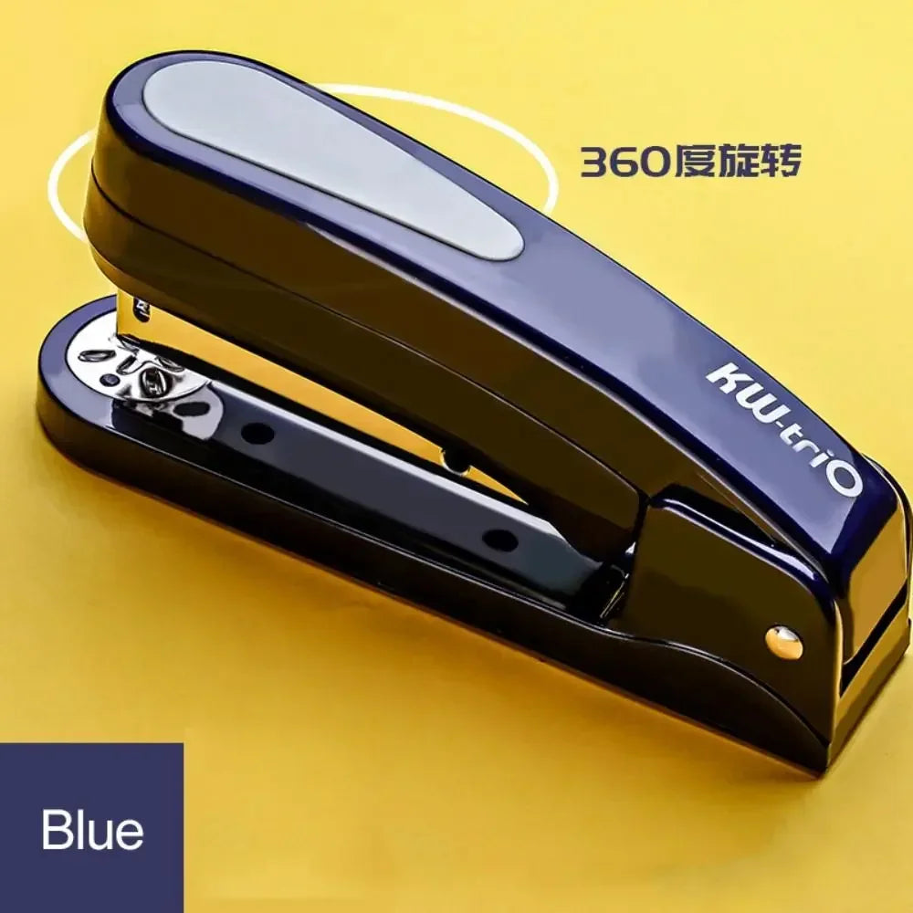 KW-TRIO 360 Degree Rotary Stapler Multifunctional Heavy Duty Stapler Thickened Effortless Long Stapler Office Binding Tools