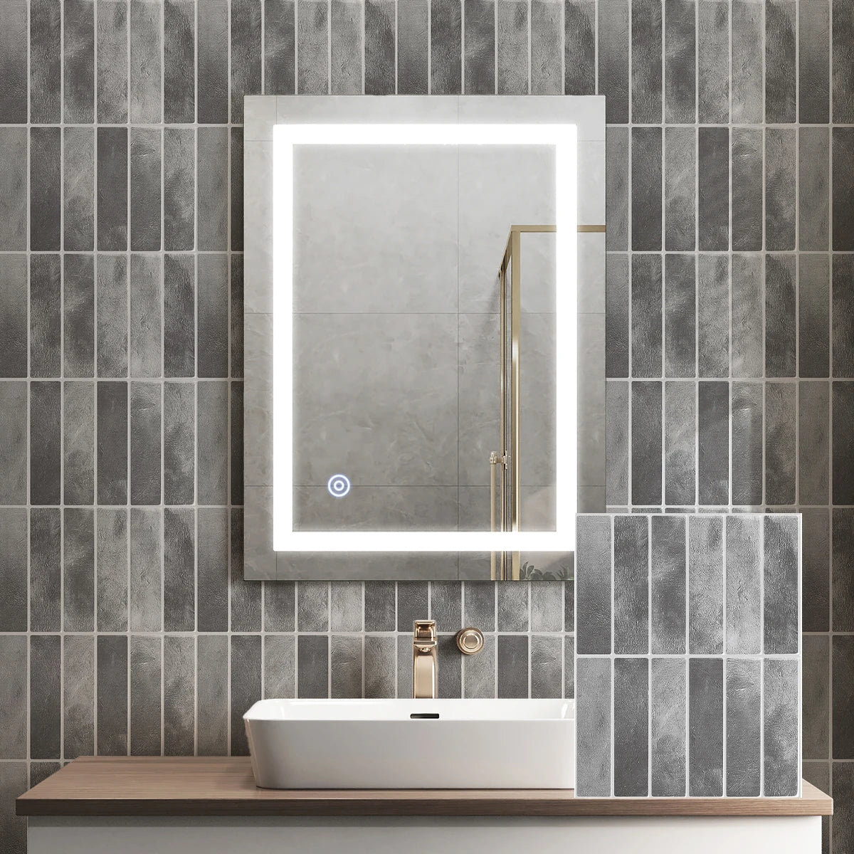 5/10/20pcs Self-Adhesive Wall Tile Stickers, Heat Resistant Peel AndStick Kitchen Backsplash, Waterproof Wall Tile Stickers