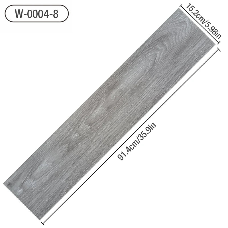 36pc Self-adhesive Wood Grain Floor Wall Sticker Modern Style PVC Living Room Toilet Kitchen Home Floor Decor Waterproof Sticker