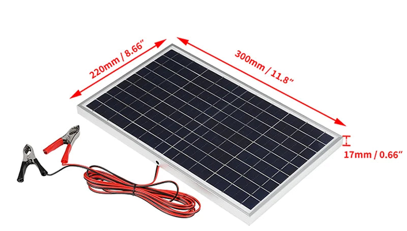 300W 12V Solar Panel Kit Complete Polycrystalline USB Power Portable Outdoor Rechargeable Solar Cell Solar Generator for Home