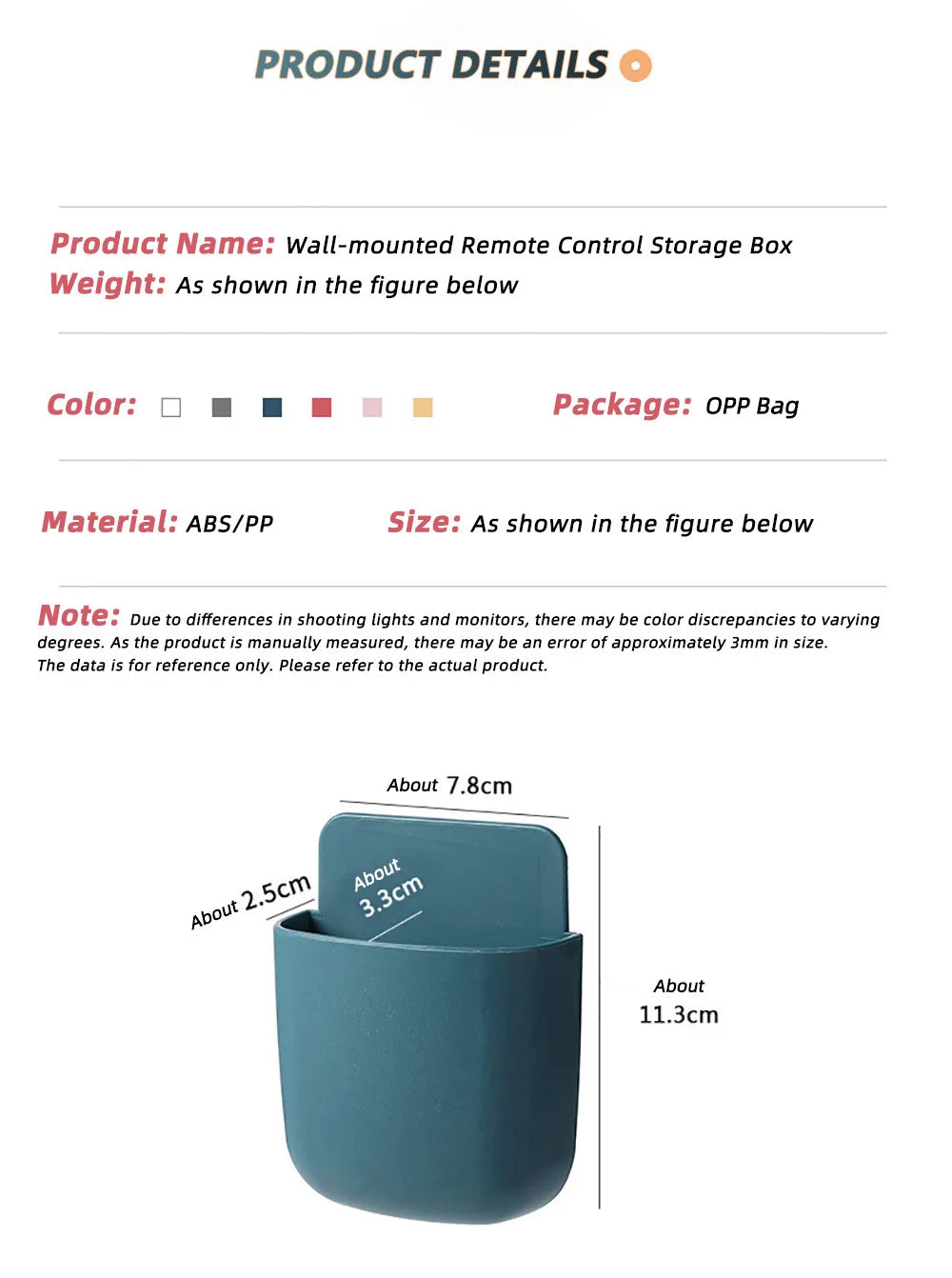 Wall Mounted Storage Box Mobile Phone Plug Holder Stand Rack Remote Control Storage Organizer Case For Air Conditioner TV