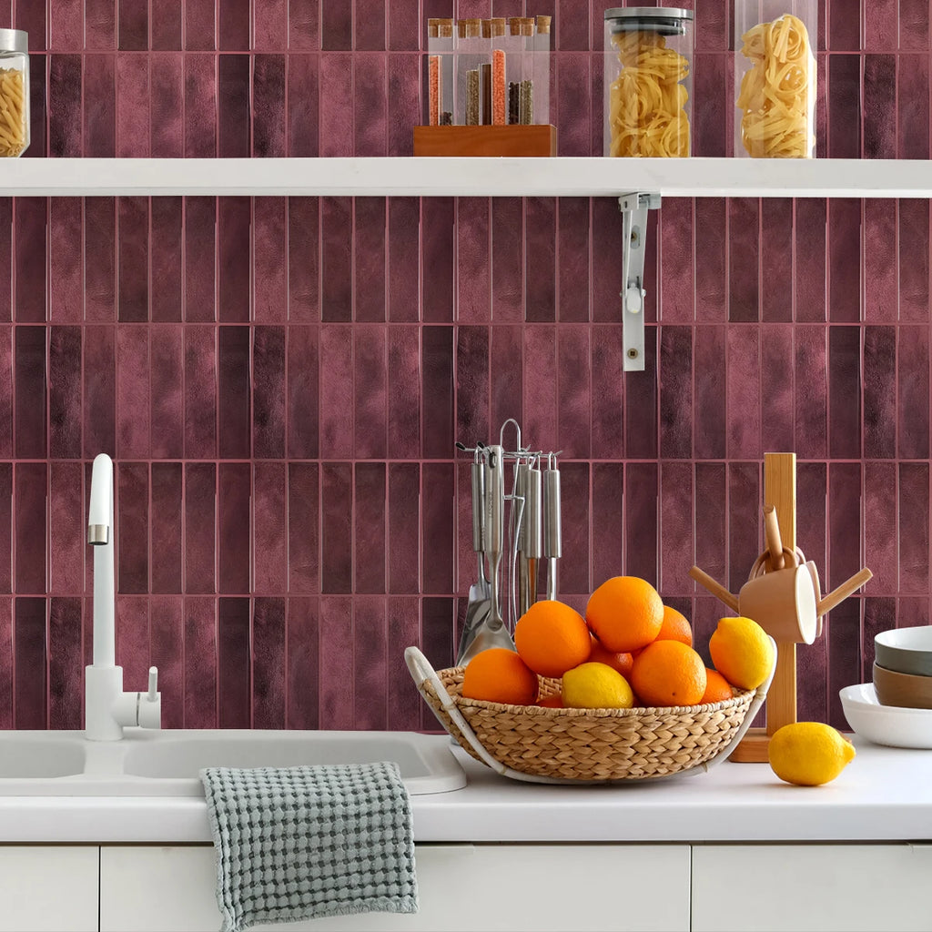 1/5/10/15/20pcs Self-Adhesive Wall Tiles Stickers, Heat Resistant Peel AndStick Kitchen Backsplash, Waterproof Wall Tile Sticker