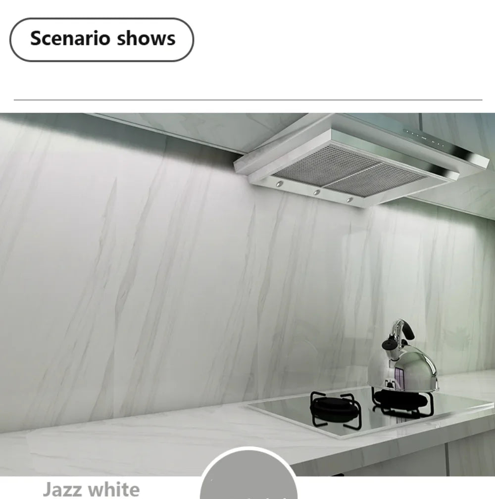 60/70/80cm Width Kitchen Wallpaper Peel and Stick Countertops Covers Waterproof Marble Self Adhesive Wall Papers Decorative Film
