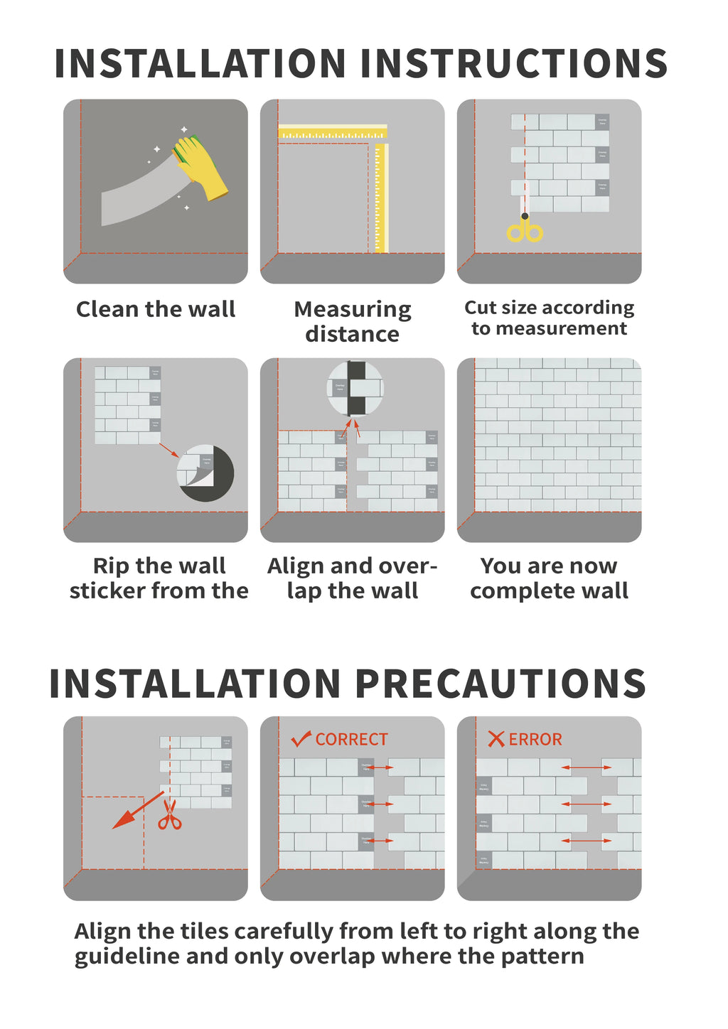 10/30pcs Wood Grain Peel & Stick Backsplash Tiles, 22.86cm x 29.97cm - Easy Apply Adhesive for Kitchen, Bathroom, Wall