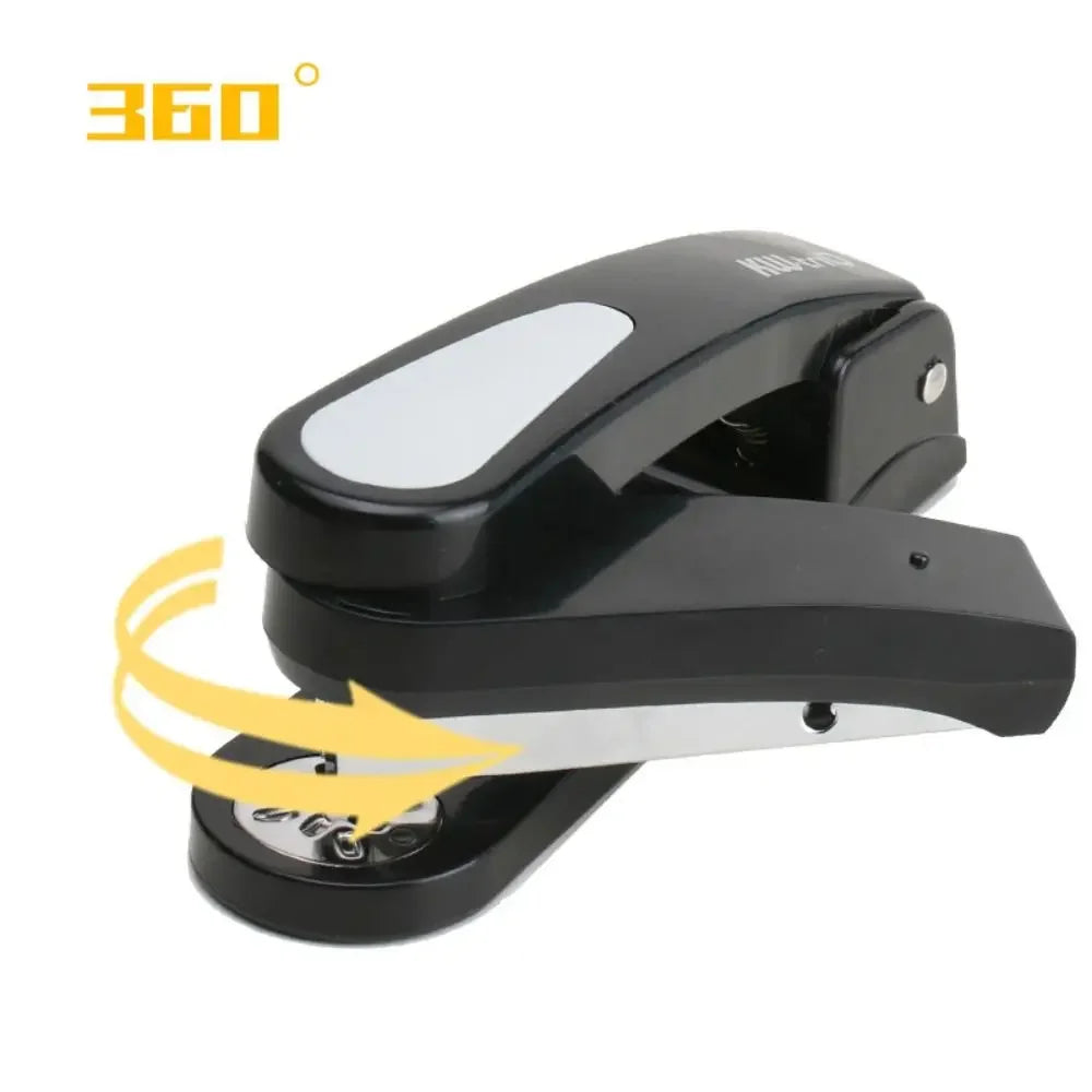 KW-TRIO 360 Degree Rotary Stapler Multifunctional Heavy Duty Stapler Thickened Effortless Long Stapler Office Binding Tools