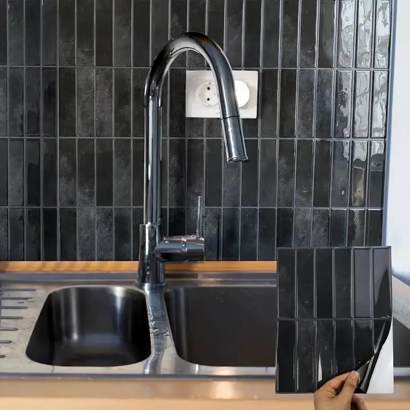 5/10/20pcs Self-Adhesive Wall Tile Stickers, Heat Resistant Peel AndStick Kitchen Backsplash, Waterproof Wall Tile Stickers