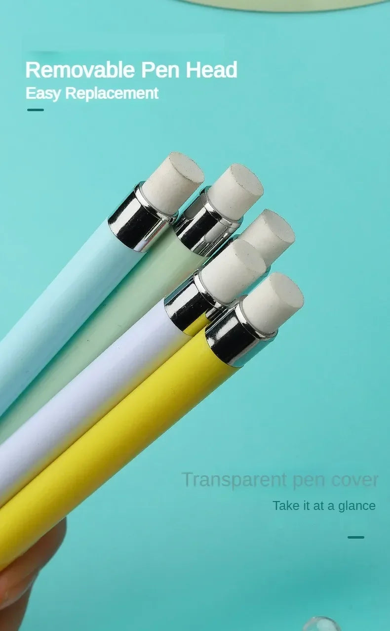 12 Pcs Set Infinity Pencils Multicolor Eternity Pencils No Ink with Eraser Pen School Stationery Drawing Pens Art Supplies