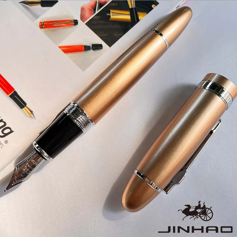 1 PCS JINHAO 159 Classic Design SIlver Trim Calligraphy Iridium Business Pen With Converter