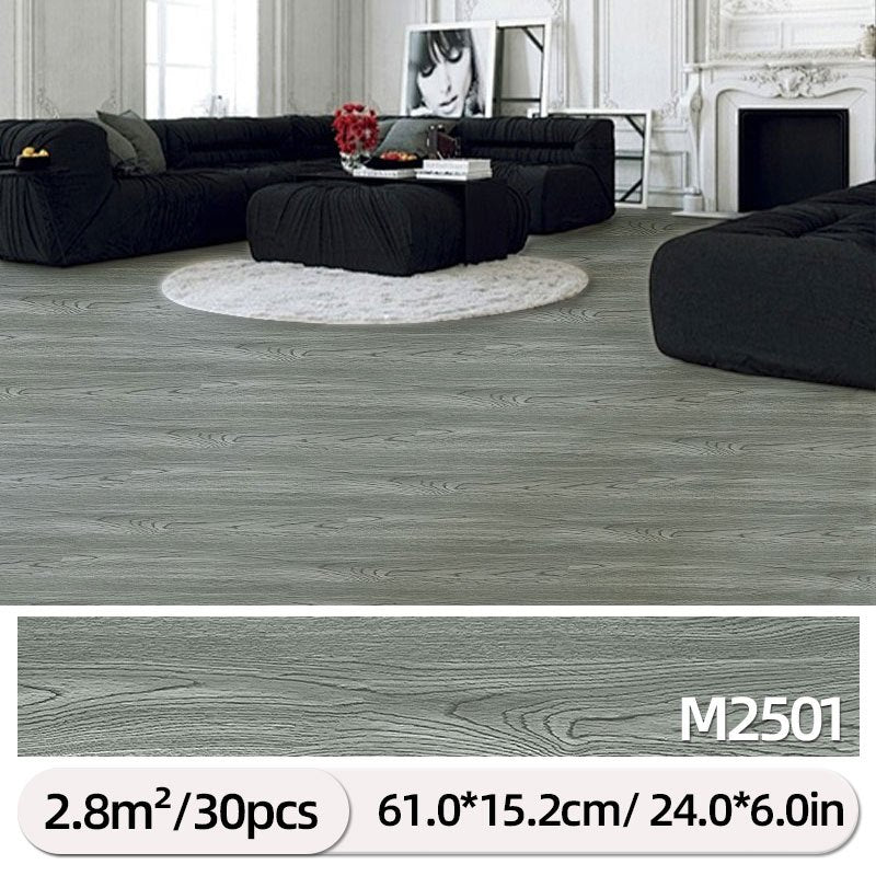 30pcs PVC Flooring Self-Adhesive Tiles Vinyl Floor Waterproof & Non-Slip Laminate Floor for Kitchen, Living Room, Bathroom (30pcs)