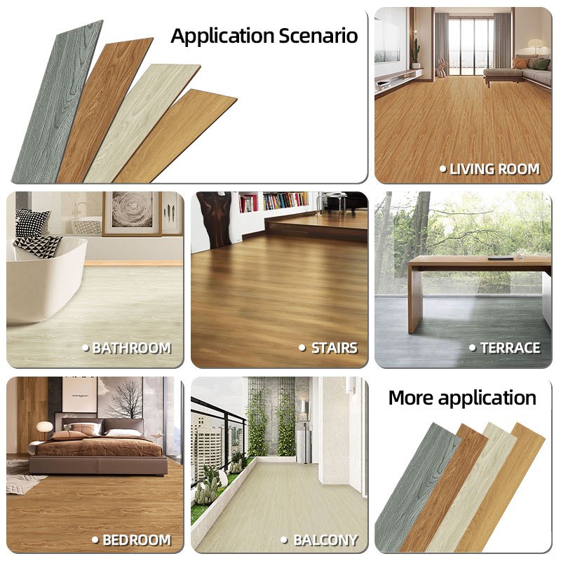 30pcs PVC Flooring Self-Adhesive Tiles Vinyl Floor Waterproof & Non-Slip Laminate Floor for Kitchen, Living Room, Bathroom (30pcs)