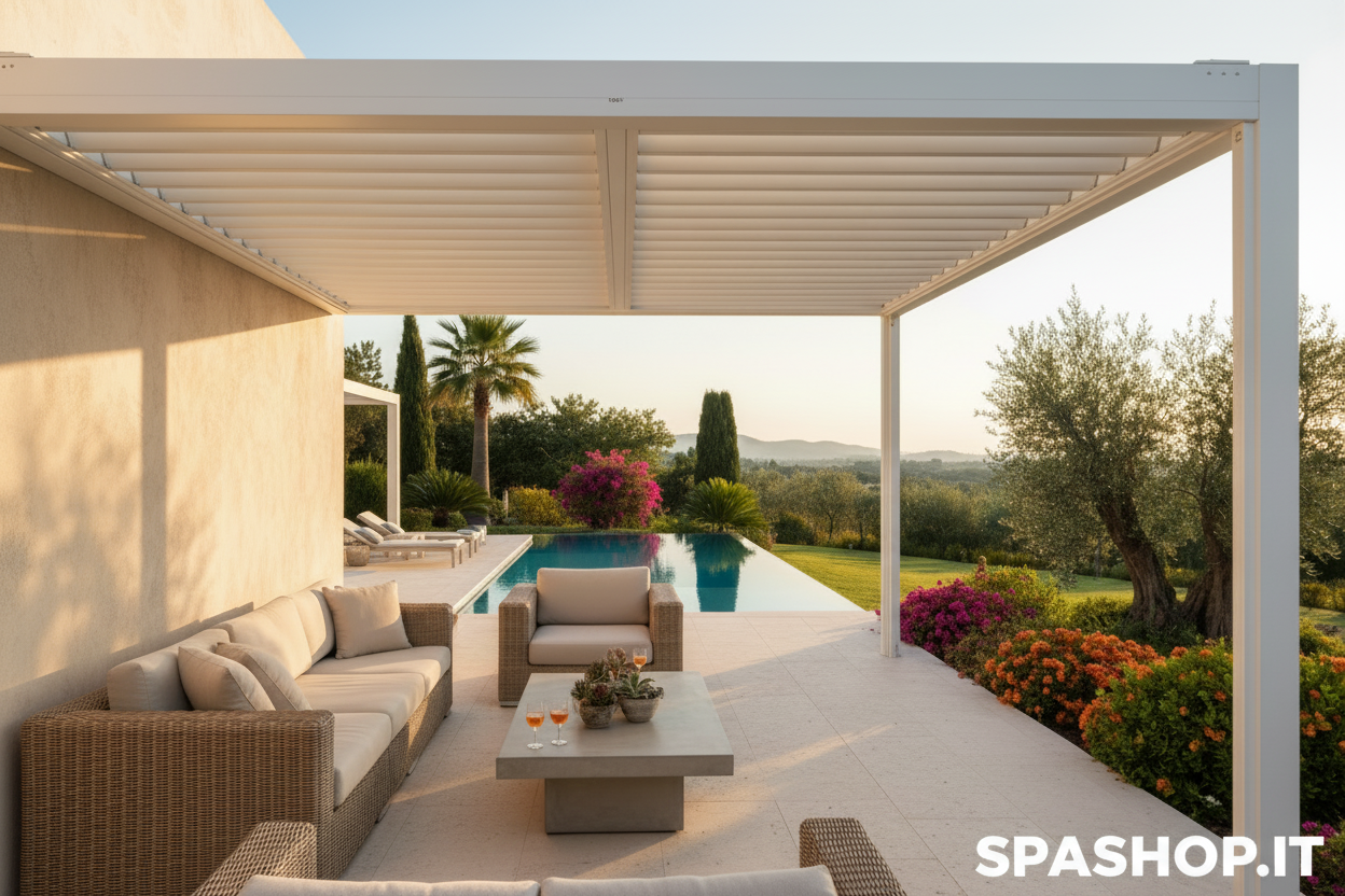 Pergola con logo SPASHOP.IT